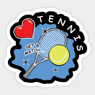 I Love Tennis Sticker